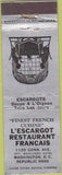 Matchbook Cover - L'Escargot French Restaurant Washington DC