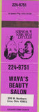 Matchbook Cover - Wava's Beauty Salon Lima OH