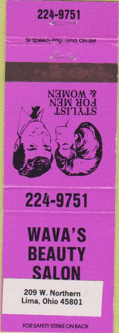 Matchbook Cover - Wava's Beauty Salon Lima OH