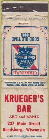 Matchbook Cover - Pabst Beer Reedsburg WI POOR