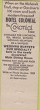 Matchbook Cover - Colonial Hotel Gardener MA