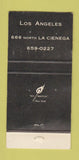 Matchbook Cover - Arthur Los Angeles CA WEAR 30 Strike
