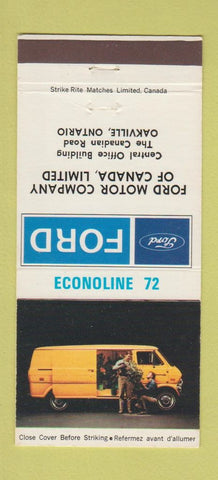 Matchbook Cover - 1972 Ford Econoline Van Oakville ON 30 Strike