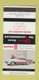 Matchbook Cover - 1956 Oldsmobile Williamsport PA Reeser Daneker 30 Strike