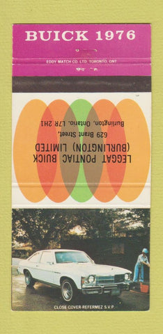 Matchbook Cover - 1976 Buick Burlington ON Leggat Pontiac 30 Strike