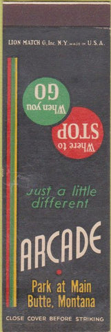 Matchbook Cover - Arcade Butte MT SAMPLE