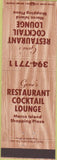 Matchbook Cover - Gene's Restaurant Marco Island shopping center