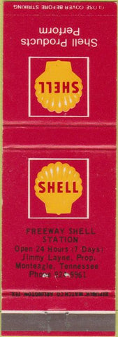 Matchbook Cover - Shell Oil Gas Monteagle TN