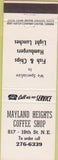 Matchbook Cover - Mayland heights Coffee Shop