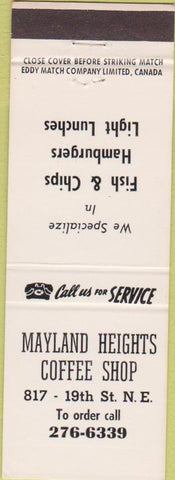 Matchbook Cover - Mayland heights Coffee Shop