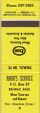 Matchbook Cover - Harv's Service Esso oil gas Kronau SK