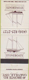 Matchbook Cover - Stoneboats Restaurant Oakville ON
