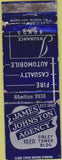 Matchbook Cover - James Johnston Agency WEAR
