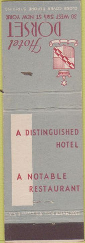 Matchbook Cover - Hotel Dorset New York City