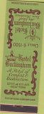 Matchbook Cover - Hotel Buckingham New York City