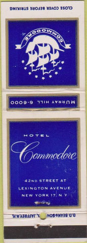 Matchbook Cover - Hotel Commodore New York City