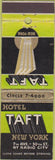 Matchbook Cover - Hotel Taft New Yrok City