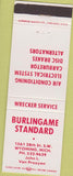 Matchbook Cover - Burlingame Standard oil gas Wyoming MI