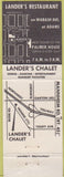 Matchbook Cover - Lander's Chalet Elk Grove Village IL
