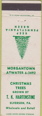 Matchbook Cover - Christmas Trees Elverson PA