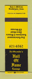 Matchbook Cover - Art Secondo's Hall of Fame Southington CT