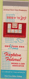 Matchbook Cover - Hazleton Federal Savings Loan PA