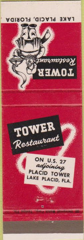 Matchbook Cover - Tower Restaurant Lake Placid FL