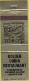 Matchbook Cover - Golden China Restaurant Columbus GA
