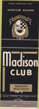 Matchbook Cover - Madison Club WI