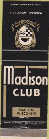 Matchbook Cover - Madison Club WI