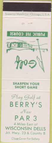 Matchbook Cover - Perry's Par 3 Wisconsin Dells WI golf
