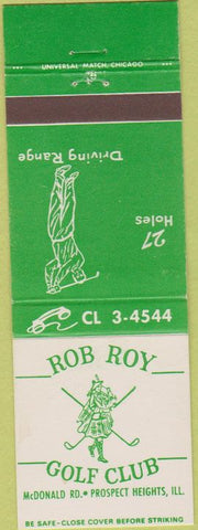 Matchbook Cover - Rob Roy golf Club Prospect Heights IL