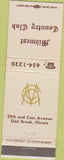 Matchbook Cover - Midwest Country Club Oak Brook IL