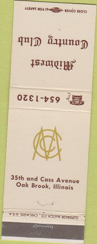 Matchbook Cover - Midwest Country Club Oak Brook IL