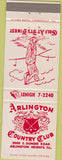 Matchbook Cover - Arlington Country Club Arlington Heights IL golf