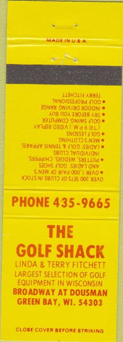 Matchbook Cover - The Golf Shack Green Bay WI