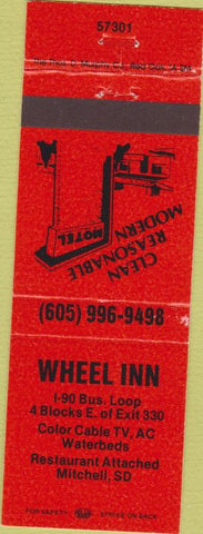 Matchbook Cover - Wheel Inn Mitchell SD