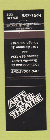 Matchbook Cover - Arts Club Theatre  WEAR