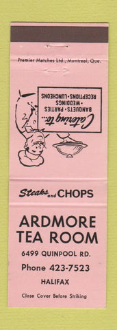 Matchbook Cover - Ardmore Tea Room Halifax NS PINK