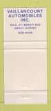 Matchbook Cover - 1979 Ford Limited Vaillancourt Amqui QC 30 Strike