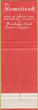 Matchbook Cover - The Homestead Maywood IL