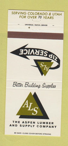 Matchbook Cover - Aspen Lumber and Supply Colorado 30 Strike