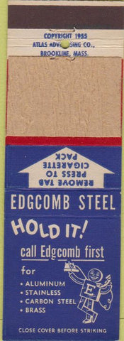 Matchbook Cover - Edgcomb Steel Springfield Holyoke MA