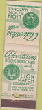 Matchbook Cover - Lion Match Company