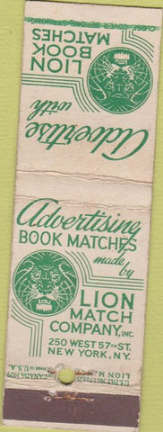 Matchbook Cover - Lion Match Company