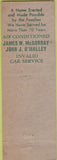 Matchbook Cover - McGorray Bros Funeral Directors Cleveland OH