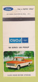 Matchbook Cover - 1968 Ford Trucks Series 100 30 Strike