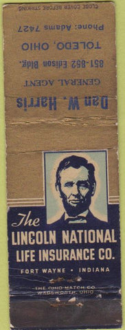 Matchbook Cover - Lincoln Insurance Toledo OH WEAR