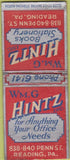 Matchbook Cover - Hintz Office Supply Reading PA WEAR BOBTAIL