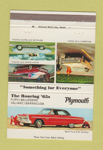 Matchbook Cover - 1965 Plymouth Fury Belvedere 40 Strike